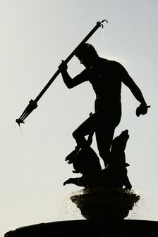 Neptune's Fountain by Abraham van den Block and Piotr Husen, Gdansk, Poland, 2015. Creator: Unknown