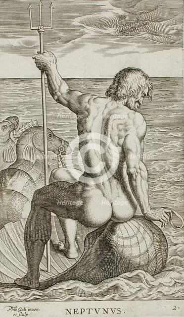 Neptunus, 1586. Creator: Philip Galle.