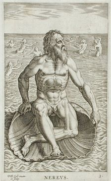Nereus, 1586. Creator: Philip Galle