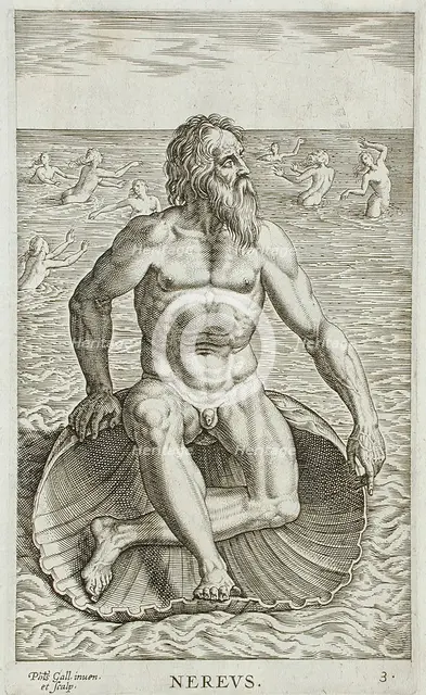 Nereus, 1586. Creator: Philip Galle.