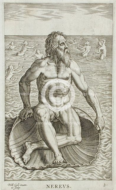 Nereus, 1586. Creator: Philip Galle.