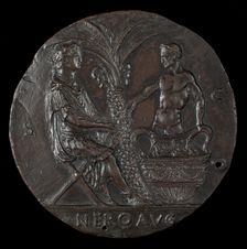 Nero, Laureate, Seated Under Palm Tree [reverse], fourth quarter 15th century. Creator: Antonio Averlino