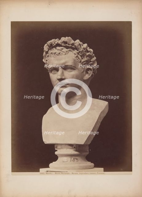 'Nero' (Lucius Domitius Ahenobarbus Nero), 1880s.  Creator: Giacomo Brogi.