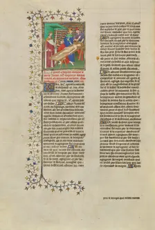 Nero Pauses for a Drink during the Mutilation of His Mother's Body, about 1413-1415. Creators: Boucicaut Master, Workshop of the Boucicaut Master