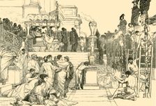 Nero's Torches - Burning of Christians at Rome 1890. Creator: Unknown