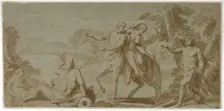 Nessus, Deianeira and Hercules, n.d. Creator: Unknown