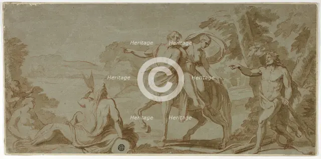 Nessus, Deianeira and Hercules, n.d. Creator: Unknown.