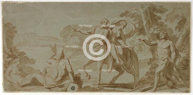 Nessus, Deianeira and Hercules, n.d. Creator: Unknown.