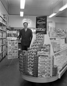 Nestle's shop display, Mexborough, South Yorkshire, 1959. Creator: Michael Walters