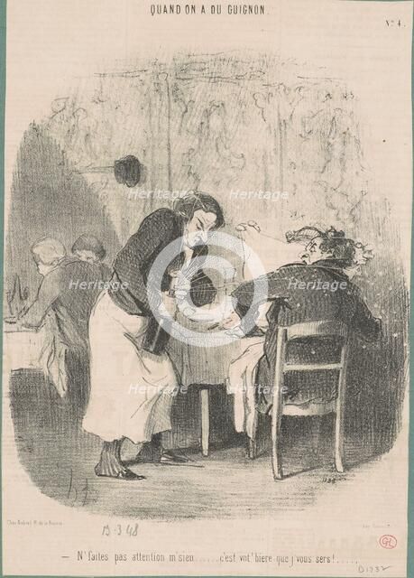 N'faites pas attention m'sieu ..., 19th century. Creator: Honore Daumier.