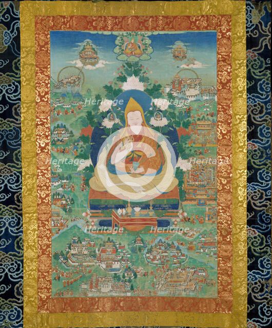 Ngawang Lobsang Gyatso (1617-1682), 5th Dalai Lama, 18th century. Creator: Tibetan culture.