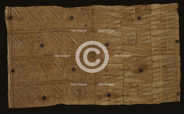 Ngatu (tapa cloth), 1800s. Creator: Unknown.