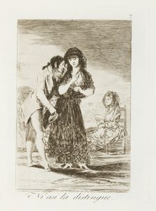 Ni asi la distingue.; Los Caprichos, pl.7, 1799. Creator: Francisco Goya