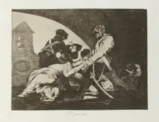 Ni por esas.; Los Desastres de la Guerra, Madrid 1863. Creator: Francisco Goya