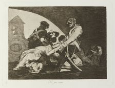 Ni por esas.; Los Desastres de la Guerra, Madrid 1863. Creator: Francisco Goya