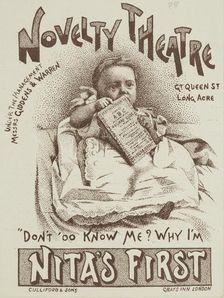 Nita's First at the Novelty Theatre, late 19th century. Creator: Unknown