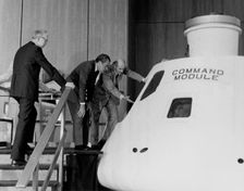Nixon given Apollo Command Module Briefing, 1974. Creator: NASA