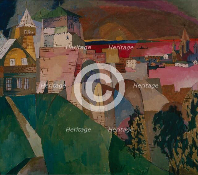 Nizhny Novgorod, 1915. Artist: Lentulov, Aristarkh Vasilyevich (1882-1943)