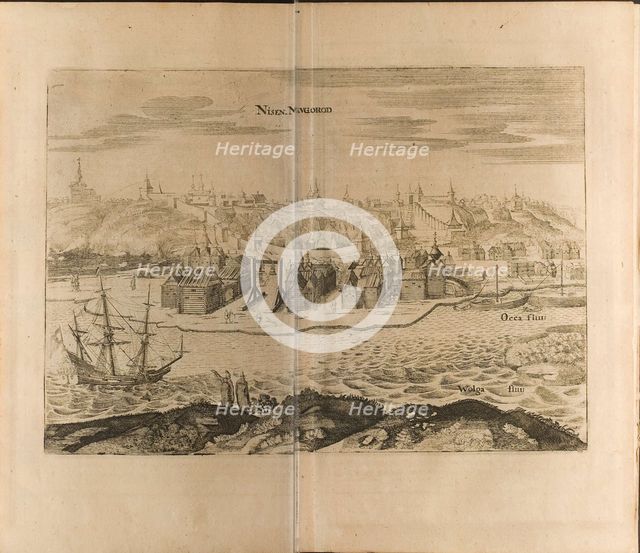 Nizhny Novgorod (Illustration from Travels to the Great Duke of Muscovy and the King of Persia by  Artist: Rothgiesser, Christian Lorenzen (?-1659)