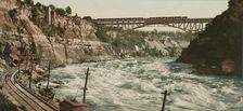 Niagara, Whirlpool Rapids and bridge, ca 1900. Creator: Unknown