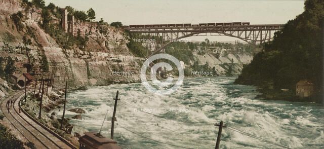 Niagara, Whirlpool Rapids and bridge, ca 1900. Creator: Unknown.