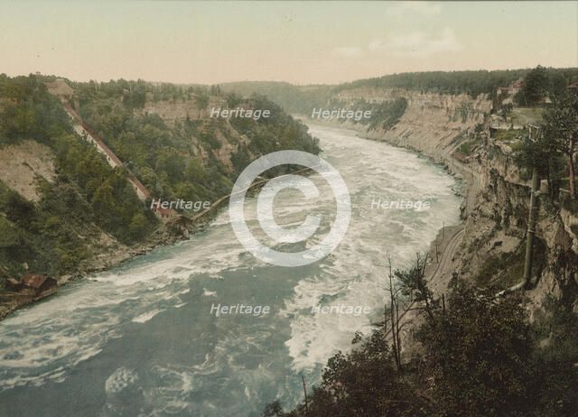 Niagara, Whirlpool Rapids, looking down, c1898. Creator: Unknown.