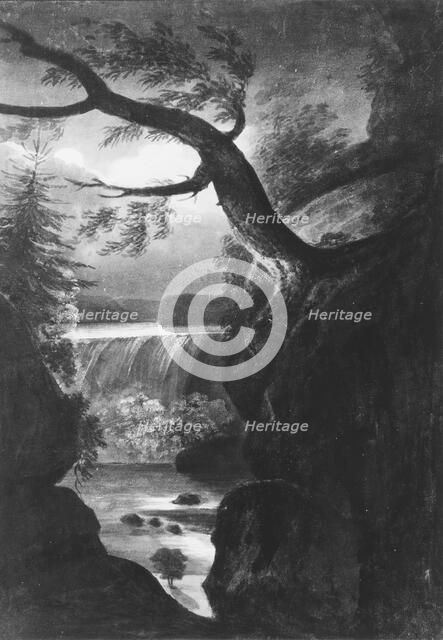 Niagara Falls—Canadian Side by Moonlight, 1811-ca. 1813. Creator: Pavel Petrovic Svin'in.