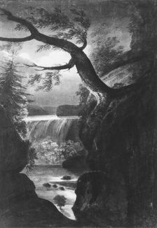 Niagara Falls—Canadian Side by Moonlight, 1811-ca. 1813. Creator: Pavel Petrovic Svin'in