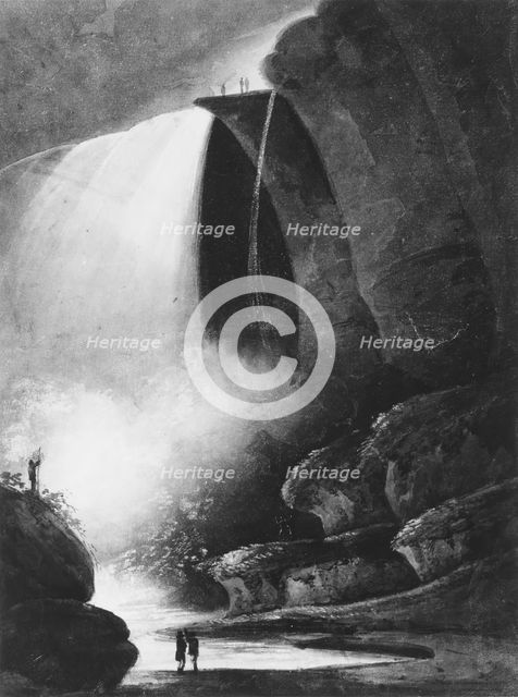Niagara Falls—Table Rock by Moonlight, 1811-ca. 1813. Creator: Pavel Petrovic Svin'in.
