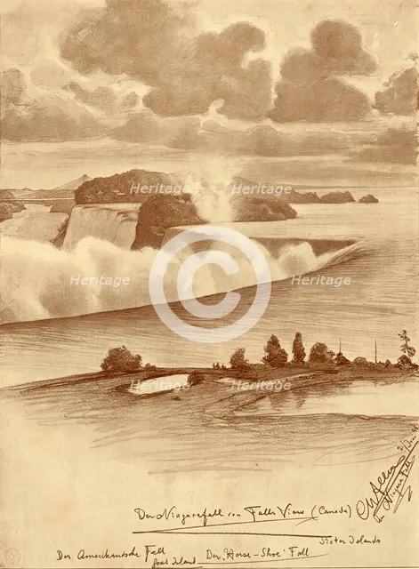 Niagara Falls from Falls View, Canada, 1898.  Creator: Christian Wilhelm Allers.