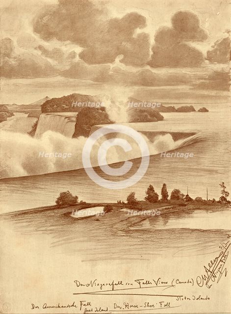 Niagara Falls from Falls View, Canada, 1898.  Creator: Christian Wilhelm Allers.
