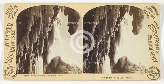 Niagara - Frostwork Under Horseshoe Fall, 1887/90. Creator: George Barker.