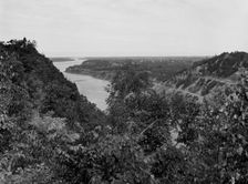 Niagara gorge from near Queenstown [sic] Heights, N.Y. [and Canada], between 1890 and 1899. Creator: Unknown