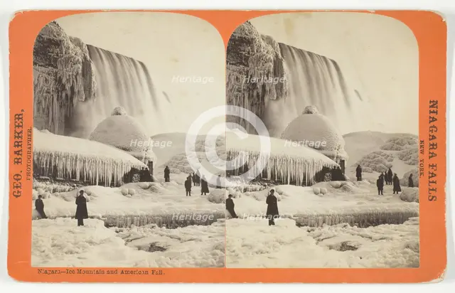 Niagara - Ice Mountain and American Fall, late 19th century. Creator: George Barker.