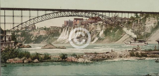 Niagara, mills and Grand Trunk (i.e. Upper Steel Arch) Bridge, ca 1900. Creator: Unknown.