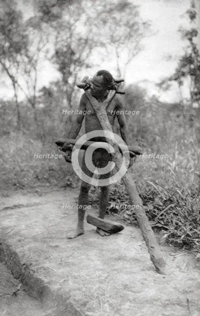 Niam Niam lunatic, Mongalla to Terrakekka, Sudan, 1925 (1927). Artist: Thomas A Glover