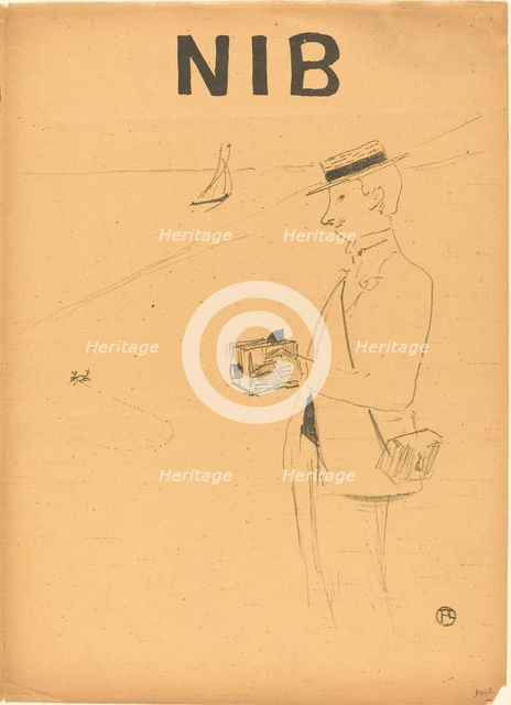 Nib or the Amateur Photographer (Nib ou le photographe-amateur) [right recto], 1895. Creator: Henri de Toulouse-Lautrec.