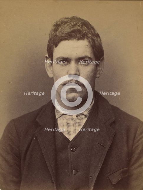 Nic. Celestin. 20 ans, né à Conflans-St-Honorine (Seine & Oise). Emballeur. 26/2/94. , 1894. Creator: Alphonse Bertillon.