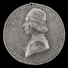 Niccolò da Correggio, 1450-1508, Count of Brescello 1480 [obverse], c. 1480. Creator: Sperandio Savelli