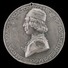 Niccolò da Correggio, 1450-1508, Count of Brescello 1480 [obverse], c. 1480. Creator: Sperandio Savelli