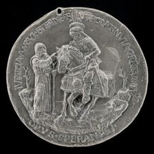 Niccolo da Correggio and a Friar [reverse], c. 1480. Creator: Sperandio Savelli