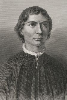 Niccolò Machiavelli, (1469-1527), Italian Renaissance writer and statesman, 1856. Creator: Unknown