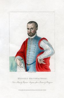 Niccolo Machiavelli, Italian Renaissance political philosopher.Artist: R Cooper