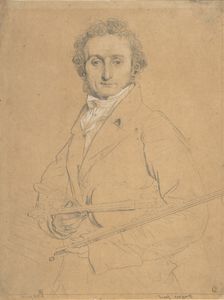 Niccolò Paganini (1784-1840), ca. 1830. Creator: Jean-Auguste-Dominique Ingres