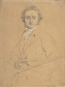 Niccolò Paganini (1784-1840), ca. 1830. Creator: Jean-Auguste-Dominique Ingres