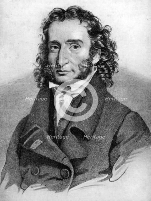 Niccolò Paganini, Italian violinist, 19th century. Artist: Unknown