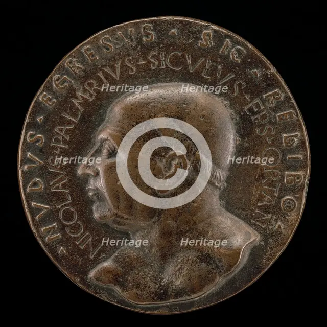 Niccolò Palmieri, 1401-1467, Bishop of Orte 1455-1467 [obverse], 1467. Creator: Andrea Guacialoti.