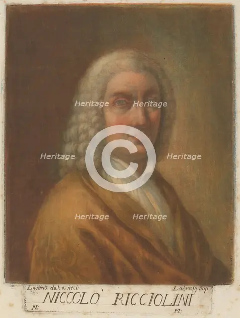 Niccolo Ricciolini, 1789. Creator: Carlo Lasinio.