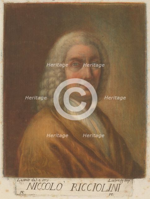 Niccolo Ricciolini, 1789. Creator: Carlo Lasinio.