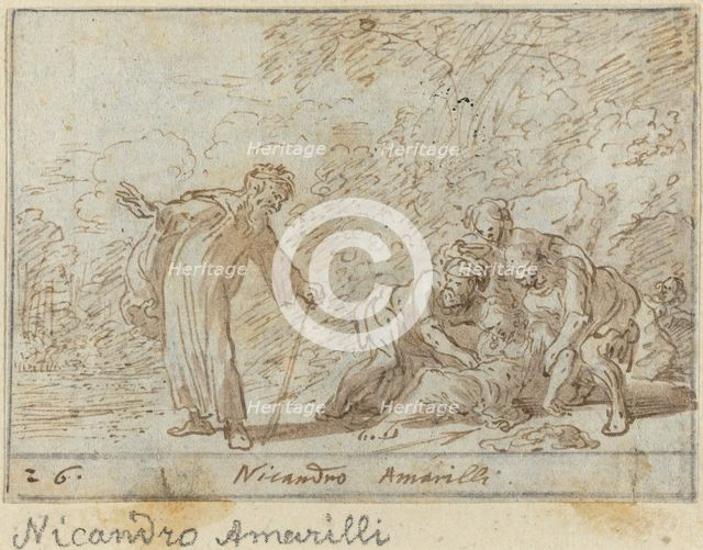 Nicandro and Amarilli, 1640. Creator: Johann Wilhelm Baur.